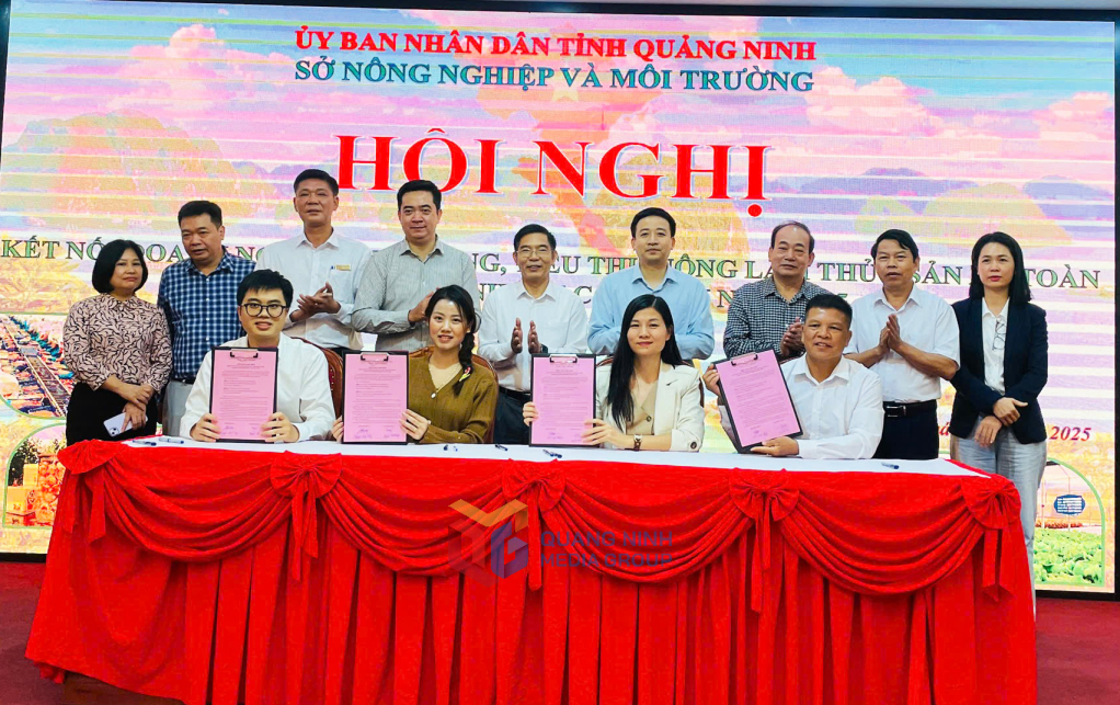 Các đơn vị tham gia Hội nghị ký kết biên bản phối hợp về thực hiện công tác quản lý chất lượng an toàn thực phẩm và phát triển thị trường và ký kết biên bản ghi nhớ hợp tác.