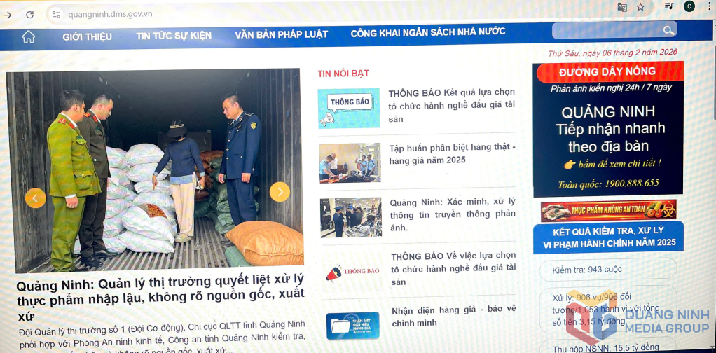 Người dân truy cập vào http://quangninh.dms.gov.vn để nhận biết hàng giả, hàng thật và phản ánh vi phạm đến cơ quan chức năng.