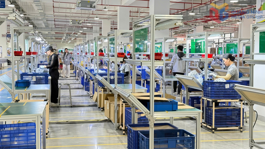 Công nhân lao động làm việc tại Công ty TNHH Solex High - Tech Industries (Việt Nam), KCN Bắc Tiền Phong.