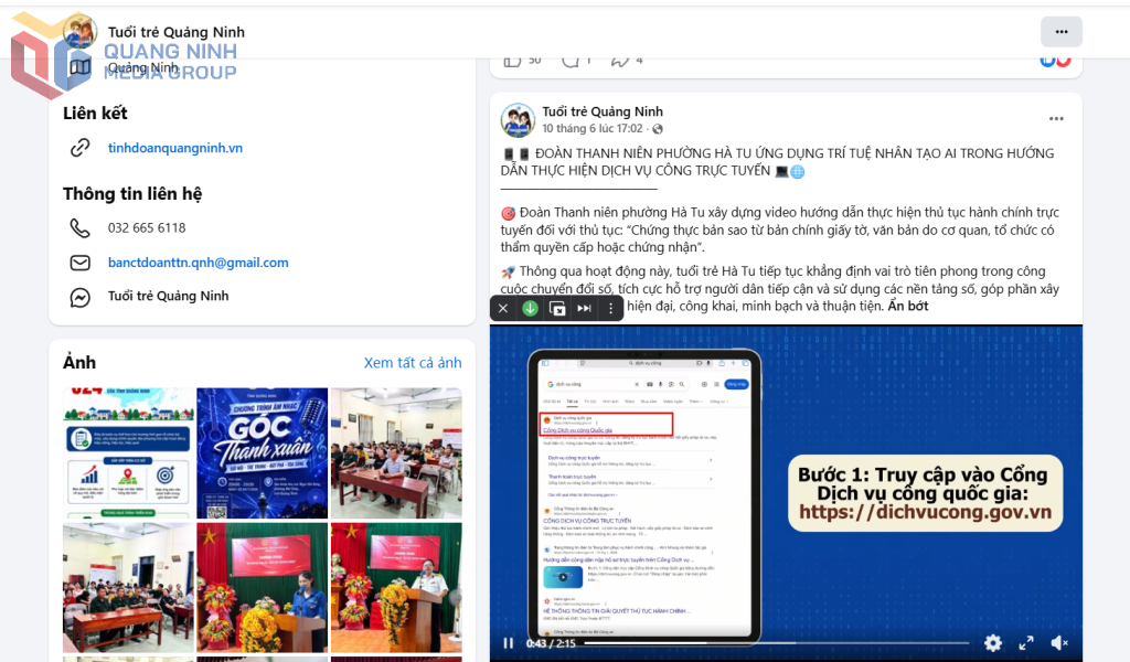 Đoàn Thanh niên phường Hà Tu xây dựng video ứng dụng Ai hướng dẫn người dân giải quyết thủ tục hành chính.